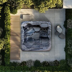 AquaSolus Cypress hot tub, overhead view